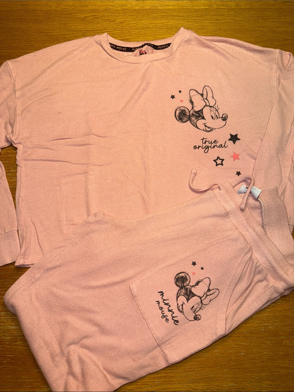 Disney Light Pink Minnie Mouse Two-Piece Pajama Set